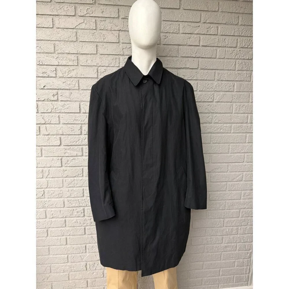 Jos. A. Bank Men’s Black All Weather Trench Raincoat Size 46L